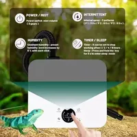 Humidificateur à brouillard pour reptiles en plastique écologique de 2,5 L avec tube d'extension pour amphibiens, utilisation en intérieur