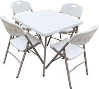 Table ronde pliante d'extérieur pour banquet, capacité de 10 personnes, en plastique HDPE durable, table à manger pour la maison, pour mariage, événement, fête