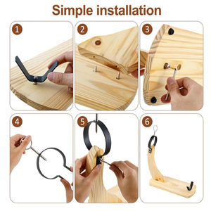 Soporte de madera para jamón para tallar jamones españoles, estante para jamón con almohadillas antideslizantes, soporte <span class=keywords><strong>profesional</strong></span> para tallar jamón, utensilios de cocina - Product Image 5