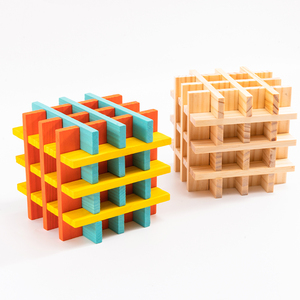 Hot New Product Wooden Archimedes Building Blocks 100 Pieces Free Construction Stimulate Creativity Baby Toys for Children CE - Product Image 6