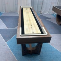Table de shuffleboard vintage en bois massif 9ft 12ft 14ft 16ft 18ft – Table de jeu d'intérieur haut de gamme pour la maison, le bar et la salle de loisirs