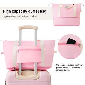 Db Luxury 2-Piece Hardshell <b>Luggage</b> <b>Set</b> With Tsa Lock Lightweight 20 & 24 Inch Spinner Suitcases Modern Pink Polyester Lining - Product Image 3