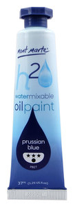 Peinture à l'huile mélangeable à l'eau Mont Marte 37 ml - Bleu de Prusse Peinture à l'huile pour artistes - Product Image 2