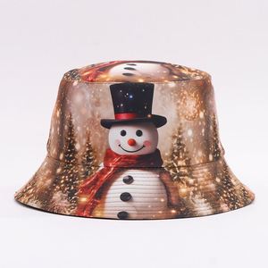 Divertido Sombrero de Pescador con Estampado de Papá Noel y Cerveza, Reversible, para Navidad, Fiestas, Protección Solar, Uso en Exteriores - Product Image 2