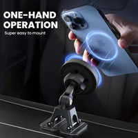 360 °   Support de téléphone magnétique rotatif sans fil pour voiture, charge rapide 15W, fixation adhésive universelle pour tableau de bord