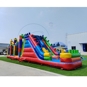 Structure gonflable interactive pour adultes : château de saut, parcours <span class=keywords><strong>d</strong></span>'obstacles en blocs de construction et <span class=keywords><strong>mur</strong></span> <span class=keywords><strong>d</strong></span>'<span class=keywords><strong>escalade</strong></span> - Product Image 3