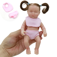 15 cm realista Reborn Girl Flower Mini juguete 6 pulgadas silicona suave Reborn Baby Doll modelo de moda DIY juguete