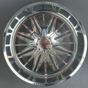 Jantes en alliage d'aluminium forgé noir brillant poli avec enjoliveur flottant 22x14 24x14 26x14 28x12 30x16 -18 -25 -44 -51 -76 Offset 6x5.5 8x170 - Product Image 3