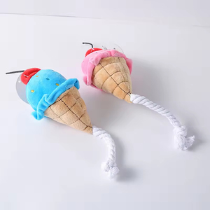 Kinghon Jouet interactif en peluche pour chien, en forme de crème glacée, qui couine, pour anniversaire, jouet à mâcher pour chien, vente en gros - Product Image 3