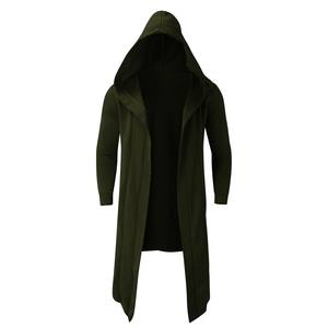 Sweat à capuche pour hommes Sweat à capuche zippé Noir Mode Veste Manches Longues Manteau Manteaux Outwear Costume Médiéval - Product Image 6