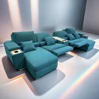 Elektrisches Relaxsofa-Set für Villa-Heimkino – Modulares Stoffsofa für Medienzimmer und Kinositzplätze