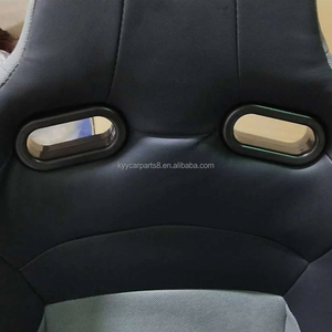 Asiento de Simulador de Carreras LO03, Asiento de Juego de Carreras, PVC Impermeable, Reclinable, Negro con Costuras Rojas, Superventas - Product Image 5