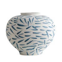 Vase en céramique peint à la main Wabi Sabi rétro créatif pot de poterie hydroponique haut de gamme pour table à manger d'arrangement floral