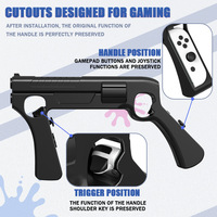 Manette de jeu en forme de pistolet pour Nintendo Switch, compatible avec la console N-Switch OLED, poignée de contrôle avec capteur de mouvement