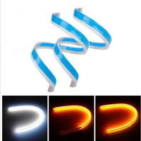 Feux de jour LED flexibles 30 45 60 cm 12V 2835smd, feux de jour à LED, clignotants à LED, bande de phare LED