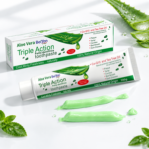 <span class=keywords><strong>Dentifrice</strong></span> à l'Aloe Vera 100g <span class=keywords><strong>Triple</strong></span> <span class=keywords><strong>Action</strong></span> Haleine Fraîche Gencives Saines Protection Naturelle Contre les Bactéries Prix Bas Vente Chaude - Product Image 1