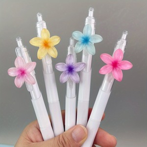 Bolígrafo de Gel con Decoración de Flores Blancas, Bolígrafo Neutral Personalizable DIY en Caja Sorpresa, Tinta Negra de 0.5mm, Material de Oficina y Papelería para Estudiantes - Product Image 3