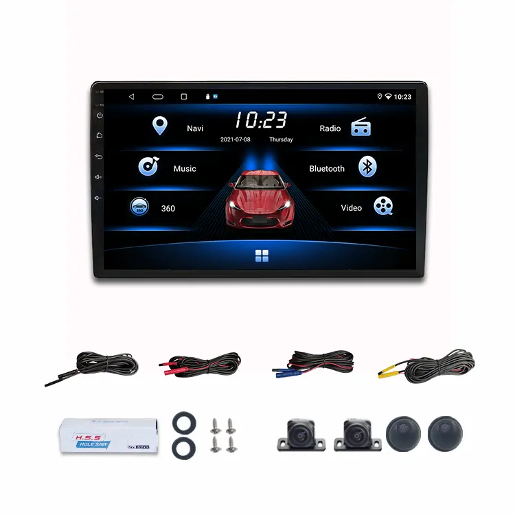 Lettore per auto Smart Box navigazione GPS lettore per auto Touch Screen da 9/10 pollici supporto Android 10 360 sistema di visualizzazione circostante