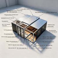 Maison Modulaire de Luxe Préfabriquée Extensible à Panneaux Sandwich, 4 Chambres, Montage Facile, pour Jardin ou Complexe Hôtelier