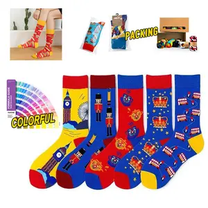 Kostenlose Verpackung Kostenlose Probe Neueste Lustige Socken & Strumpfwaren Benutzer definiertes Logo Happy Made Socken Buntes Design Socken Für Frauen
