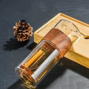 Vaso de Vidrio Aislado de Doble Capa Ecológico para Verano, con Filtro para Separar Té y Agua, Mini Taza para Preparar Té, para Mujeres - Product Image 5