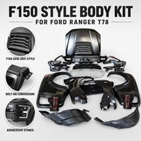 Kit Completo de Carrocería Frontal para Conversión Facelift de Ford Ranger T6 T7 T8 PX1 PX2 PX3 2012-2020, Actualización a Ford F-150 2018-2020
