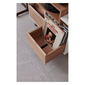 Mobile HI FI OSLO 800 Blanc et Chêne (80cm) NOROSVI80AWTOK - Product Image 2