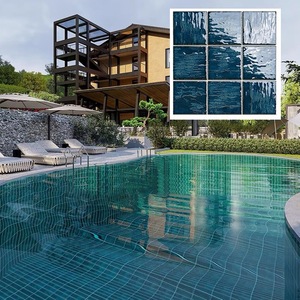 กระเบื้องโมเสคเซรามิกสีน้ำเงินขนาด 97x97 มม. สำหรับปูพื้นสระว่ายน้ำ ติดตั้งง่าย เหมาะสำหรับห้องครัว ผนังภายใน ดีไซน์ทันสมัย ทนน้ำ - Product Image 3
