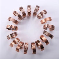 Bague Classique de Haute Qualité, Anneau Magnétique Vintage en Cuivre, Anneaux en Cuivre Ajustables Personnalisés pour Femmes et Hommes, Sains et Écologiques