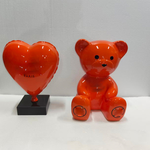 <span class=keywords><strong>Prix</strong></span> d'usine, haute qualité, artisanat en résine, statue d'ours en forme <span class=keywords><strong>de</strong></span> cœur, sculpture en <span class=keywords><strong>fibre</strong></span> <span class=keywords><strong>de</strong></span> <span class=keywords><strong>verre</strong></span>, décoration <span class=keywords><strong>de</strong></span> mariage, objets d'art, cadeau <span class=keywords><strong>de</strong></span> collection - Product Image 2