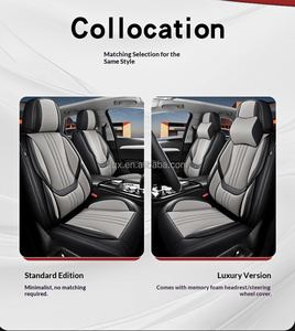 ชุดหุ้มเบาะรถยนต์หนัง Nappa สีเทา พร้อมพนักพิงหลังแบบยึดติด สำหรับ Toyota Corolla Camry <span class=keywords><strong>Yaris</strong></span> รุ่น Universal ครบชุด - Product Image 6
