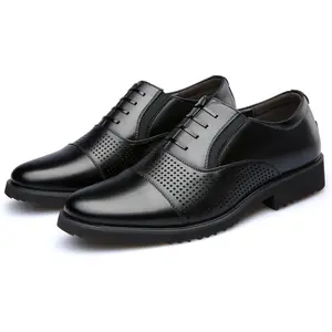 ascenseur noir chaussures hommes Suppliers-Alexa — chaussures rehaussantes pour hommes, de couleur noire, décontractées, rehaussantes, de style formel, nouveau, à la mode, pour le travail