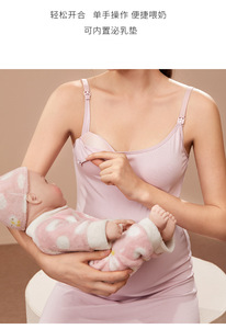 King Mcgreen Star Sexy <span class=keywords><strong>grossesse</strong></span> mère allaitement chemise de nuit élégante maternité robe d'allaitement été post-partum enceinte - Product Image 2