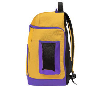 <span class=keywords><strong>Lakers</strong></span> Sublimation Impression personnalisée Sports d'équipe <span class=keywords><strong>Sac</strong></span> à dos Basketball Design Sacs <span class=keywords><strong>Sac</strong></span> à dos pour les équipes <span class=keywords><strong>de</strong></span> soutien - Product Image 4