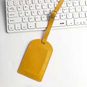 Factory Price PU Luggage Tag for Travel Trip Faux Leather <b>Suitcase</b> Bag Tags Can Custom Logo Packaging Promotions Wedding Gifts - Product Image 5