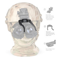 Adaptateur de montage en queue d'aronde en métal pour jumelles à double bras en J, montage de casque de vision nocturne PVS14/7 L4G24 pour la chasse tactique