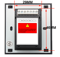 Termostato Digital Programable WIFI AC8028F para Fan Coil de 2/4 Tubos, Diseño Moderno Cuadrado, 220V, PC+ABS Ignífugo, para Viviendas y Apartamentos