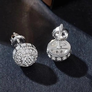 Boucles d'oreilles en moissanite de fournisseur indien, en argent sterling 925, bijoux fins pour femmes, à porter au quotidien, pour mariage et fiançailles - Product Image 5