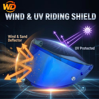 Nouvelle visière de remplacement pour casque R2R, écran de moto en polycarbonate, protection UV, fermeture rapide, design auto-teinté, compatible