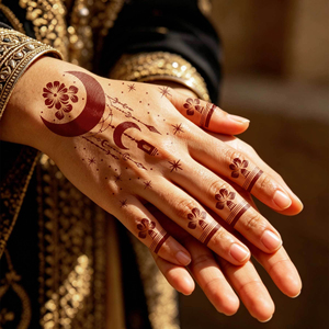 Pochoirs <span class=keywords><strong>de</strong></span> tatouage au henné, motifs floraux ajourés, autocollants pour les mains et les doigts, modèles <span class=keywords><strong>de</strong></span> peinture corporelle au henné - Product Image 2
