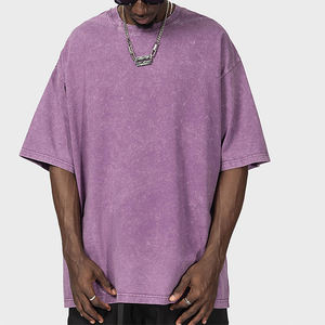 T-shirt Uomo Vintage Acid Wash 2026 Nuovo Arrivo 100% Cotone 230GSM Pesante Girocollo Traspirante Effetto Lavato Stile Retrò Top Estivo - Product Image 4