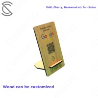 Carte de visite en bois personnalisable avec code QR NFC programmable, puce NTAG216 13,56 MHz, RFID intelligent ISO 14443A, support Google Review, utilisation hôtelière
