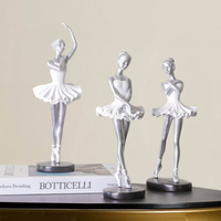 Art déco, petite fille mignonne, cœur en résine, ballerine dansante faite à la main, cadeau créatif, décoration de chambre d'enfant, décoration de bureau, artisanat, ornements de cabinet
