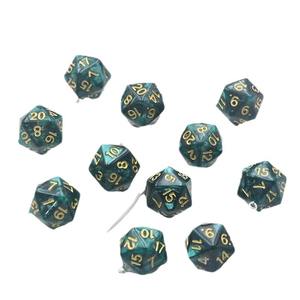 Ciondoli in acrilico tinta unita 20 superfici di taglio 3D con retro piatto in resina melma per decorazione fai da te custodia per telefono - Product Image 5