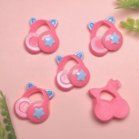 Cuffia Kawaii retro piatto cabochon in resina abbellimento Scrapbooking decorazione per telefono artigianale accessori per capelli