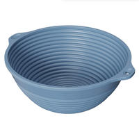 Panier de levage en silicone alimentaire pliable style rotin, bol de fermentation pour pâte, résistant à la chaleur, antiadhésif pour la pâtisserie maison