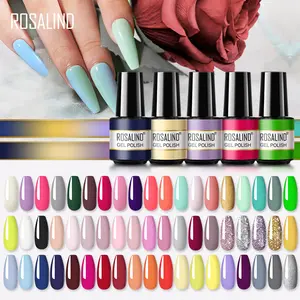 ROSALIND Nail Supplier Create Your Brand Private Logo Gel Varnish Soak Off Pink Light Color Uv Gel Lacquer Nail Polish