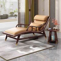 Nouveau fauteuil inclinable en bois massif de style chinois, chaise longue de détente pour la maison, fauteuil simple pour la sieste dans le salon, fauteuil pouf pour balcon