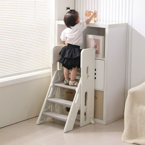 Escabeau pliant et réglable en plastique moderne pour tout-petits, convertible Montessori, pour cuisine, hôpital, école - Product Image 5