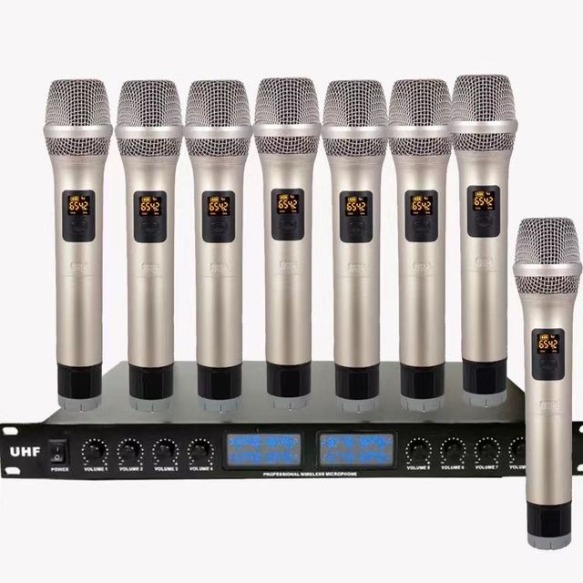 Daya Live Streetwear Sweatshirts Microphone FM 125DB UHF-808 8CH Stainless Steel Mic Hoodies Wireless UHF-808 8CH Microphones
